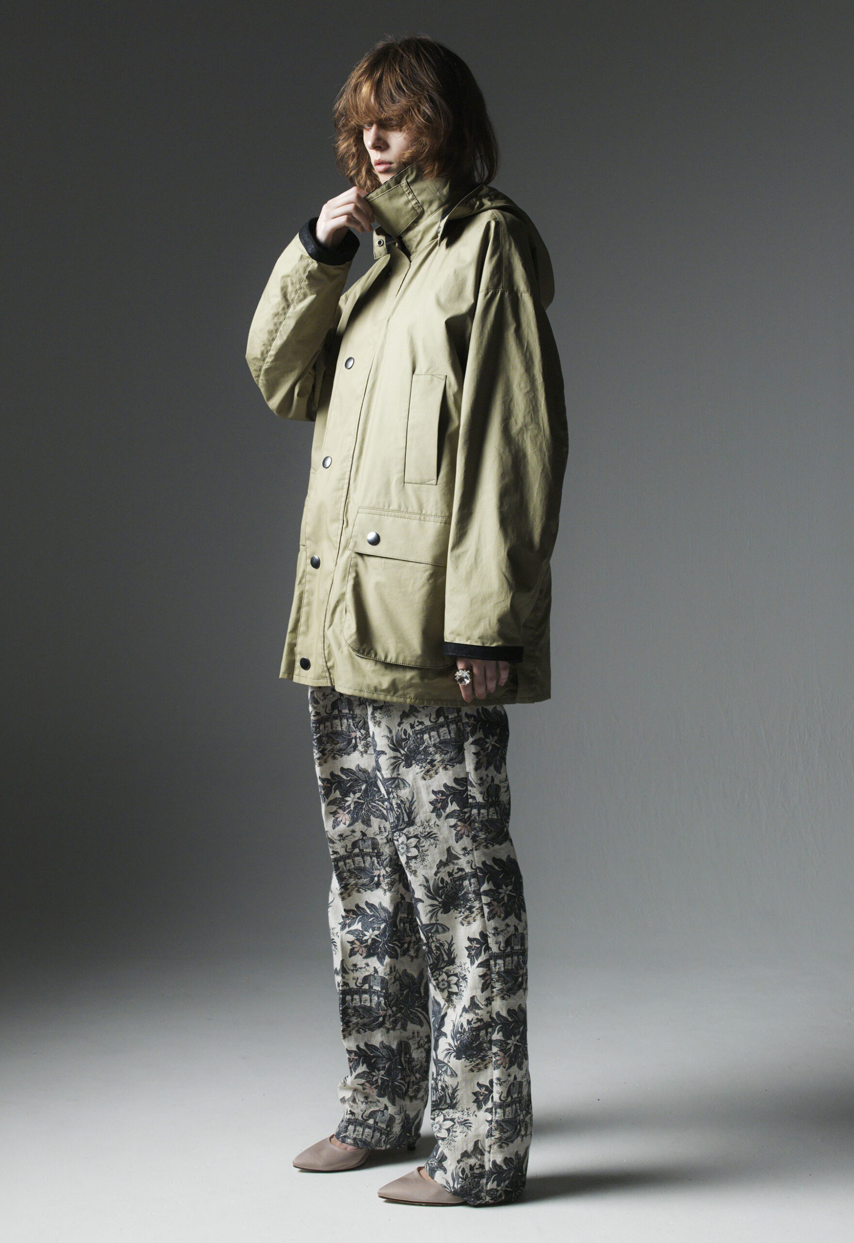 TINYDINOSAUR 2024SS / TYPEWRITER CLOTH JACKET OLIVE