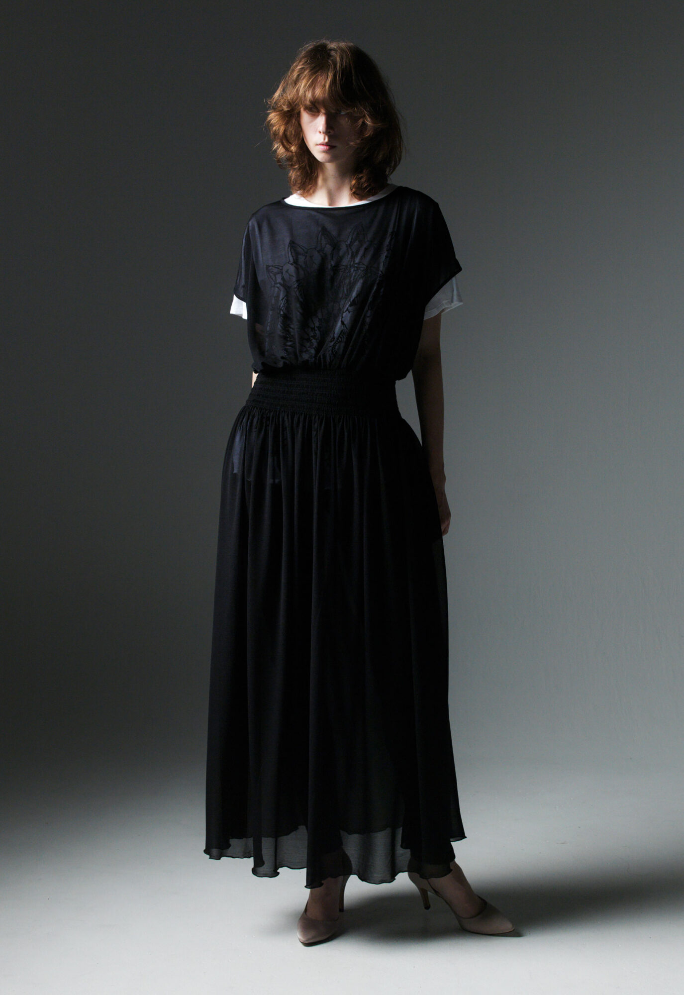 TINYDINOSAUR 2024SS / SHEER DRESS BLACK 